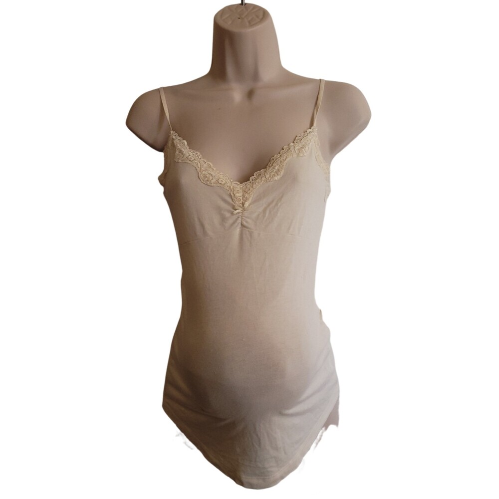 Old Navy Maternity Beige/Off White Tank Top Size Small